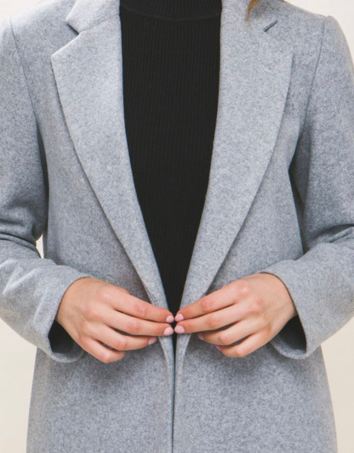 fleece long line coat