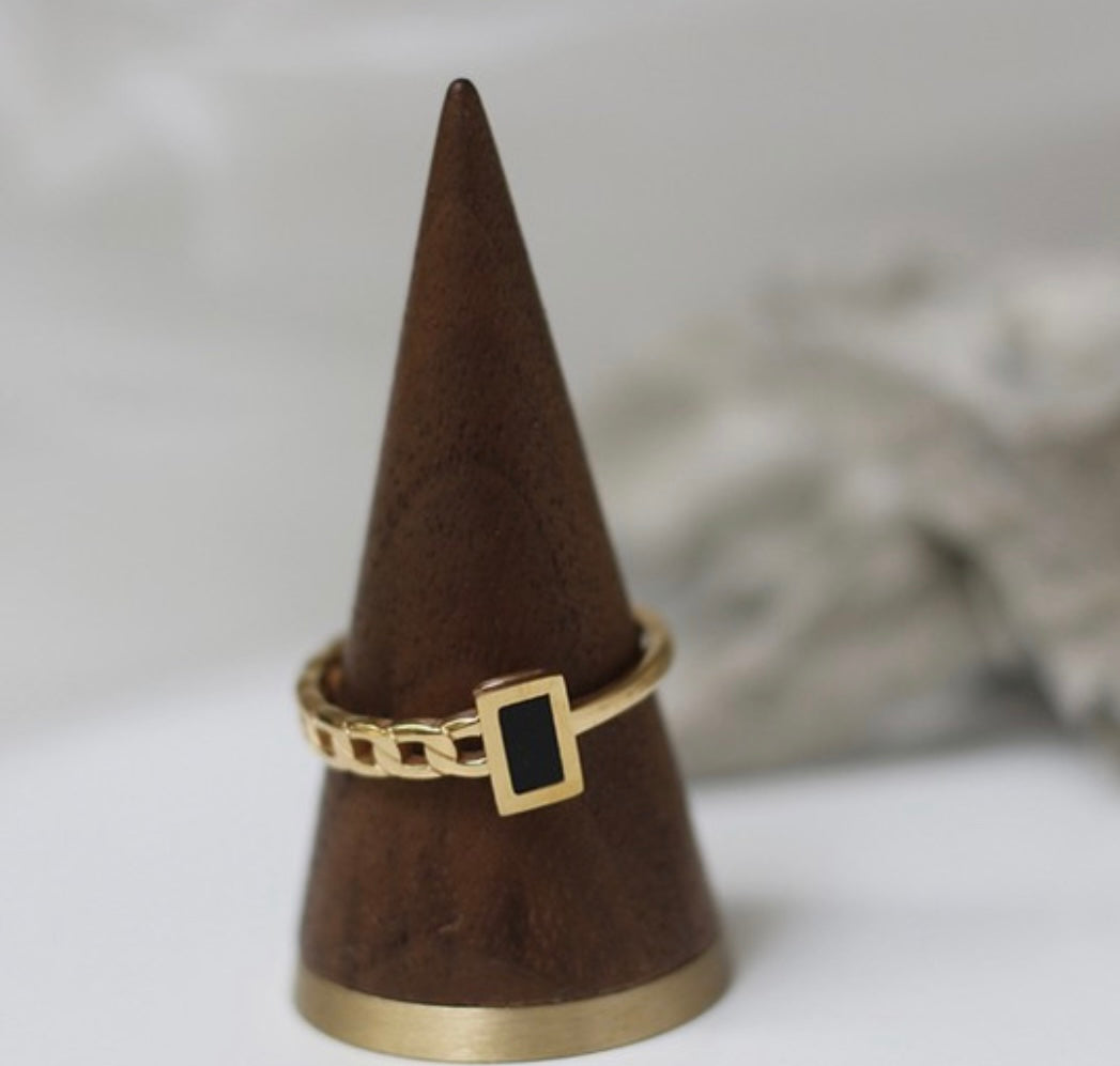 Black Gemstone Ring