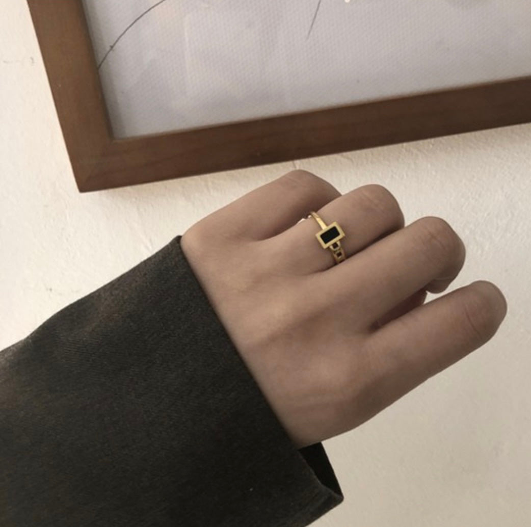 Black Gemstone Ring