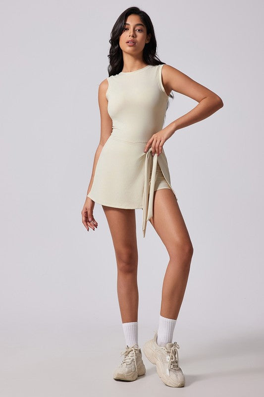 Trendy tie front tennis dress