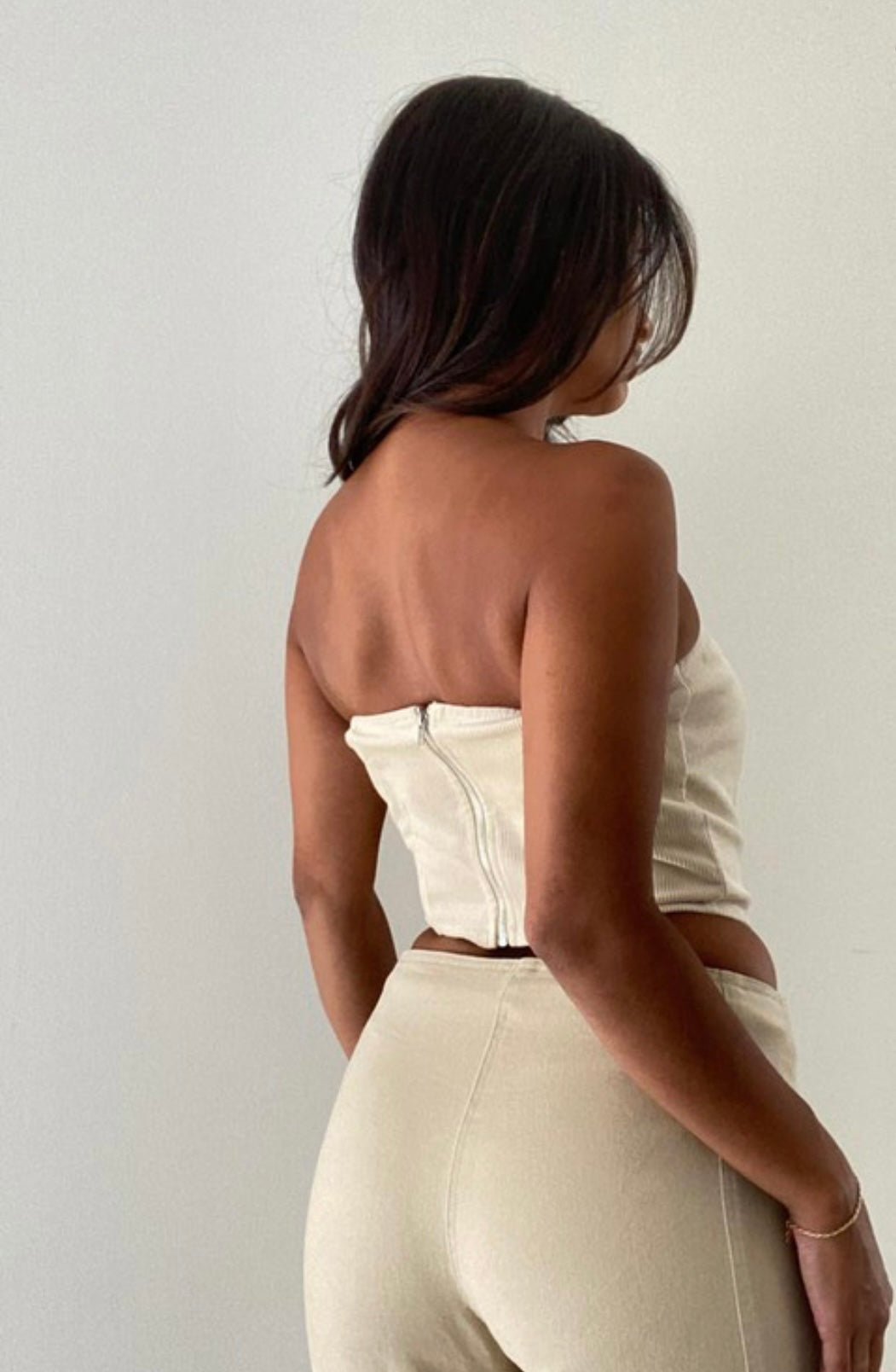 Corduroy corset top