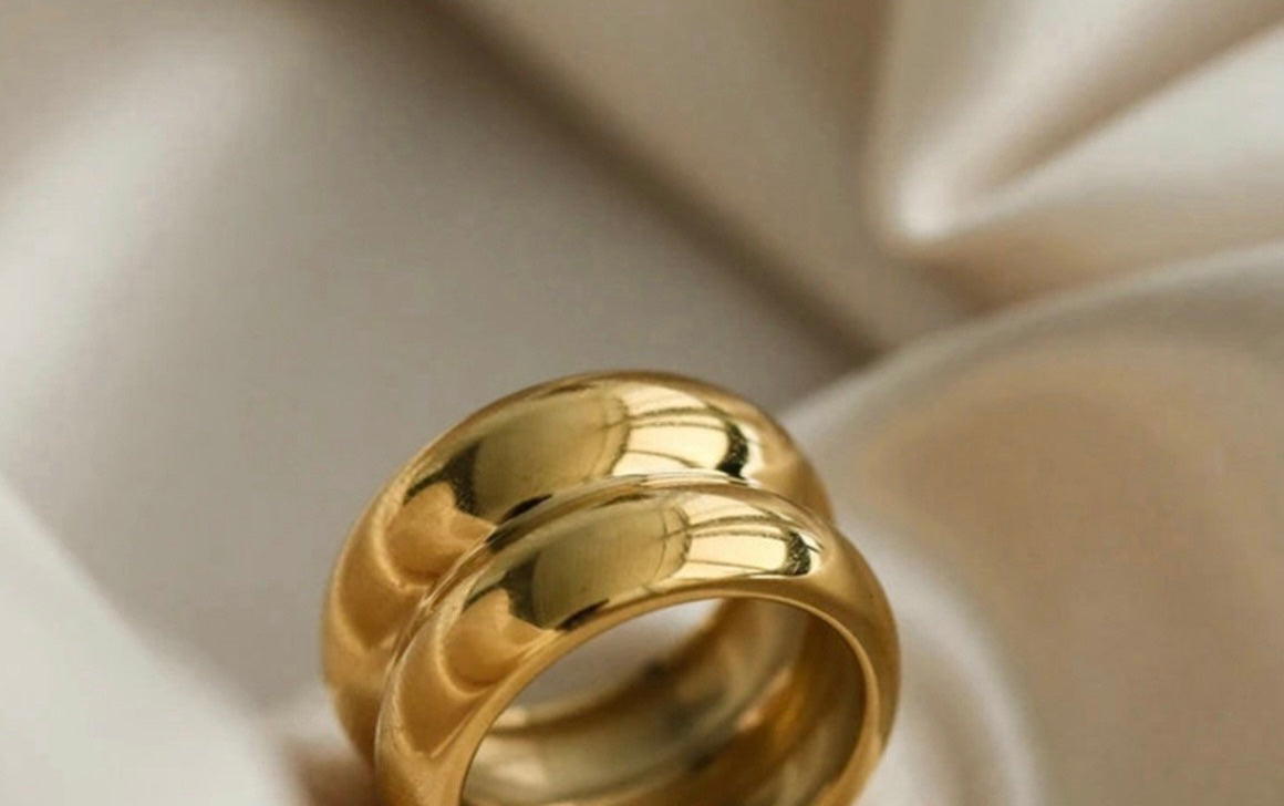 Wide-brim double ring