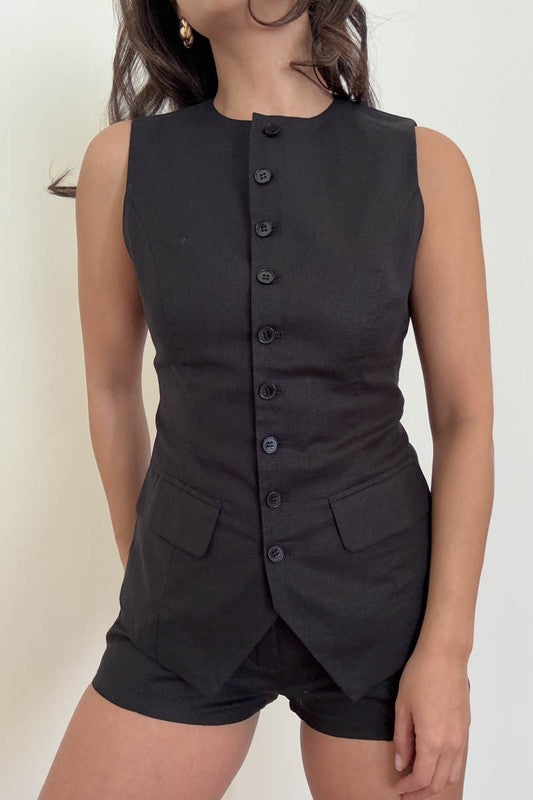 Linen vest set