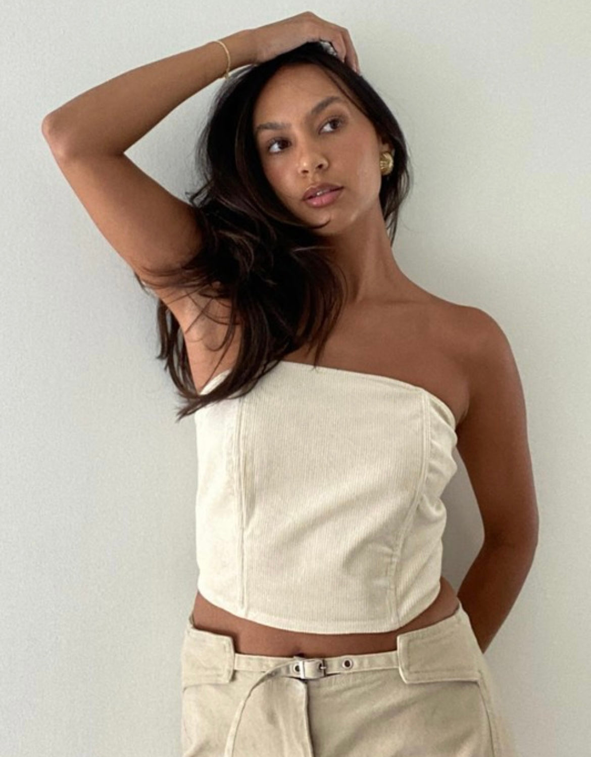 Corduroy corset top