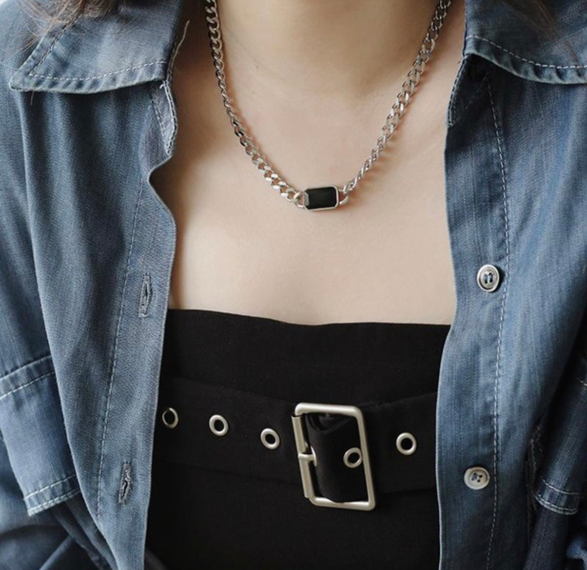 Black Gemstone Necklace