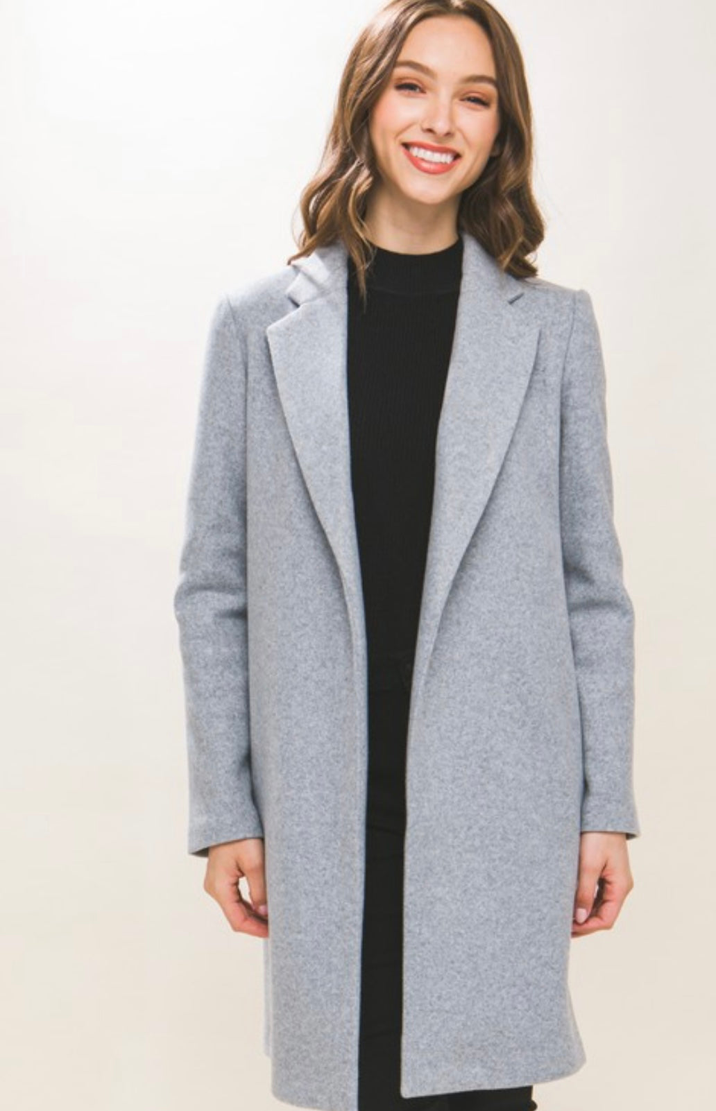 fleece long line coat