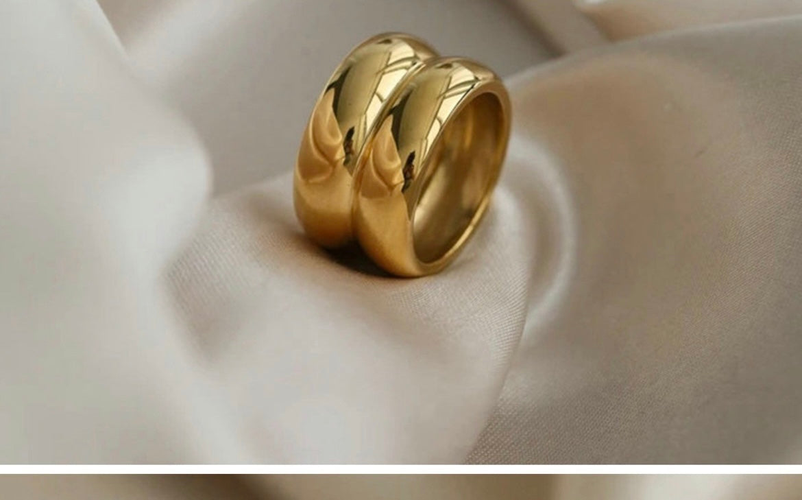 Wide-brim double ring