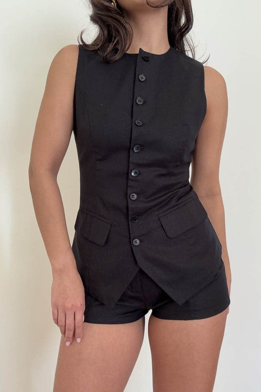 Linen vest set