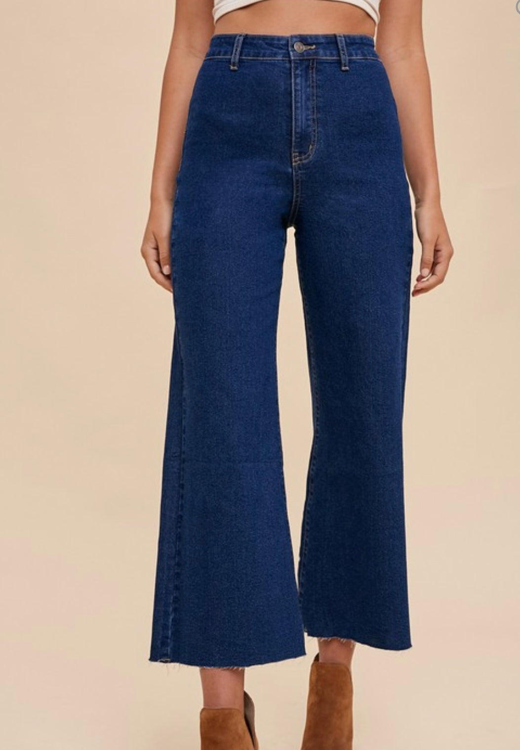 stretch marine ankle cut denim