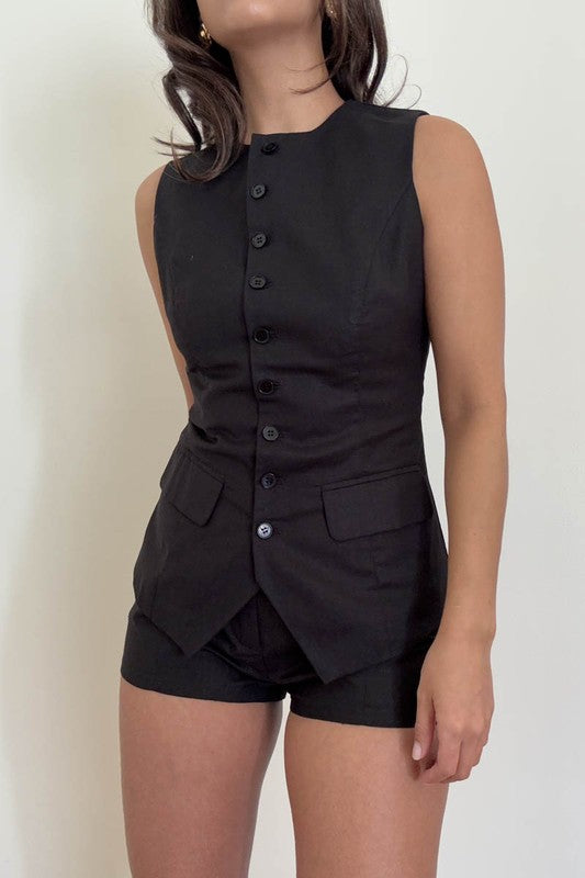 Linen vest set