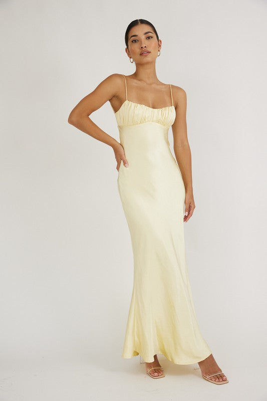Yours truly satin maxi dress