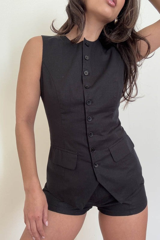 Linen vest set