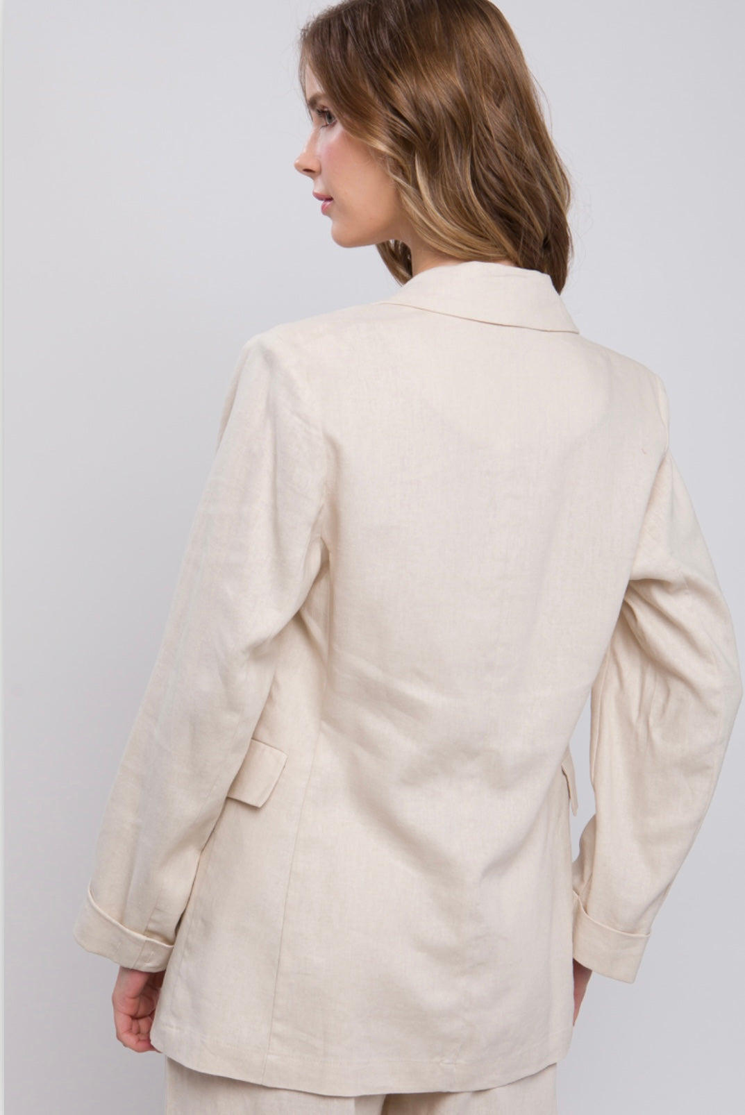 Linen button down blazer