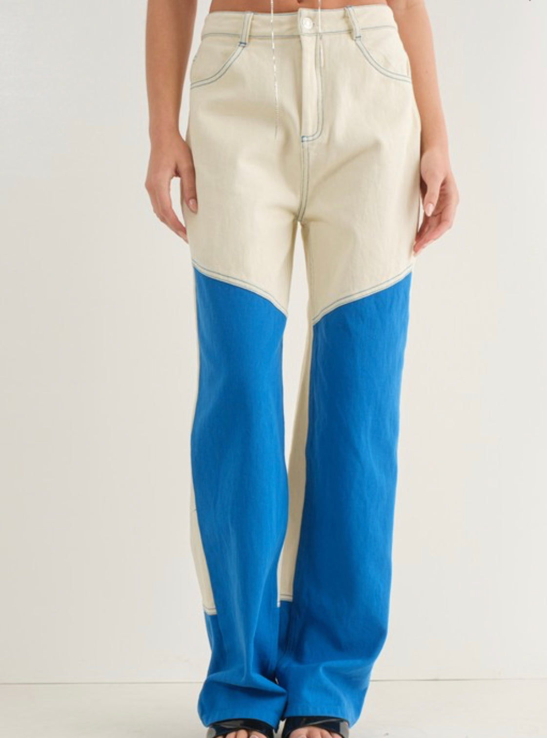 Color blocked long pants