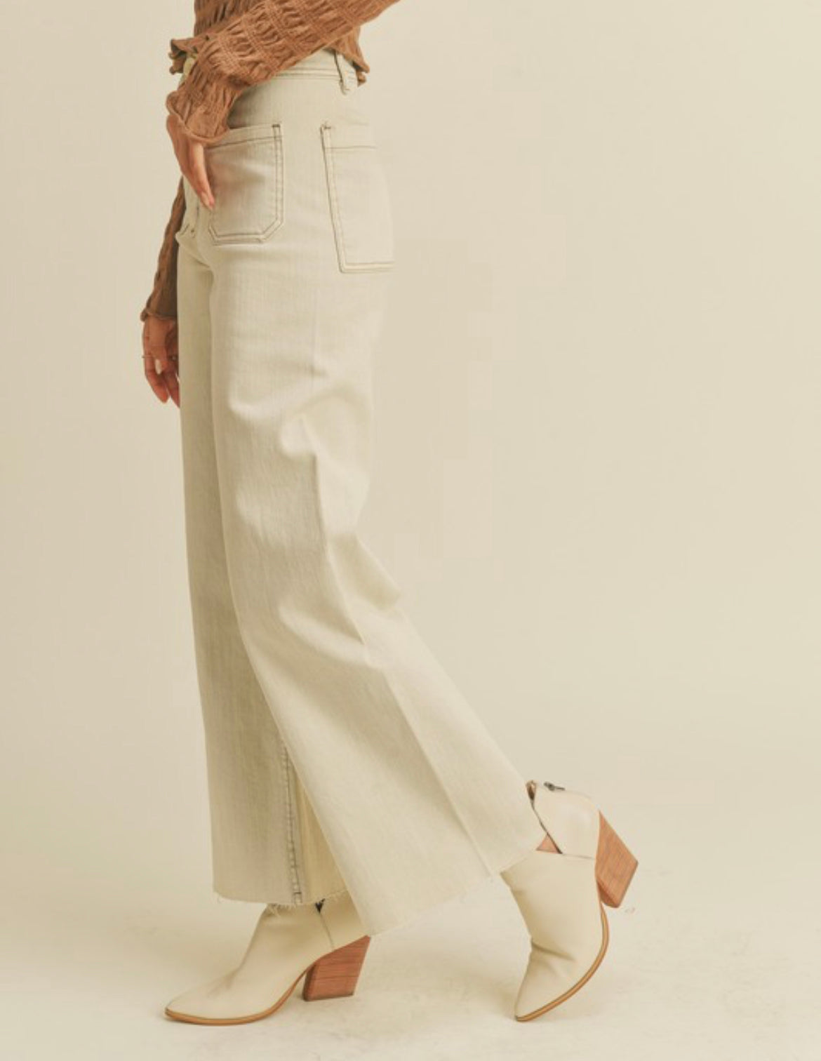 Wide leg marine pants