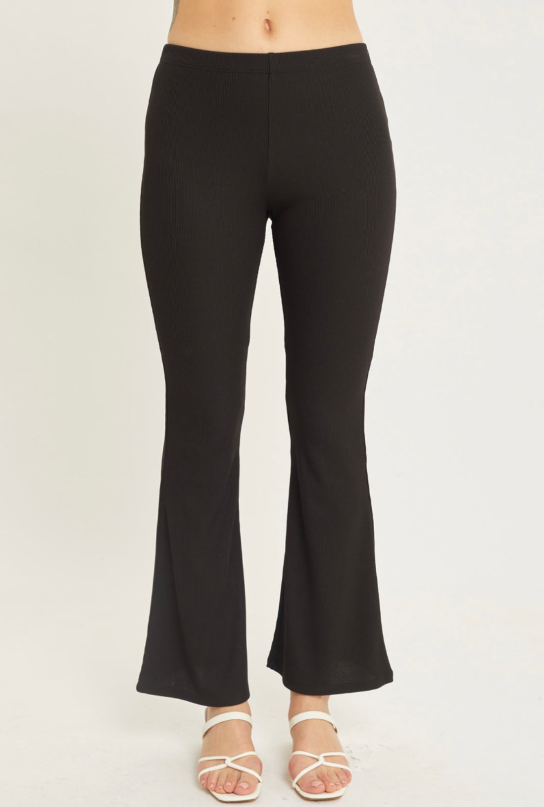 Ribbed yoga flare pants