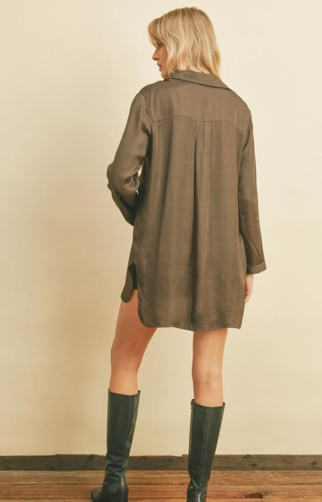 Side slit long shirt