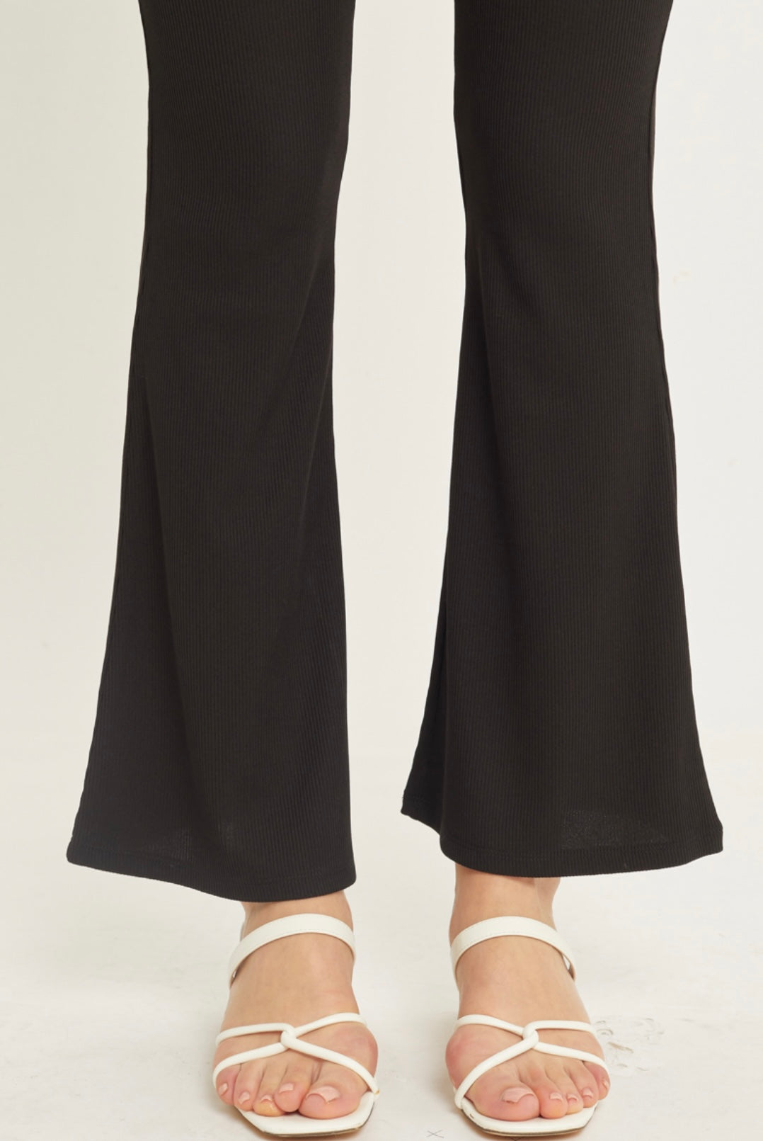 Ribbed yoga flare pants