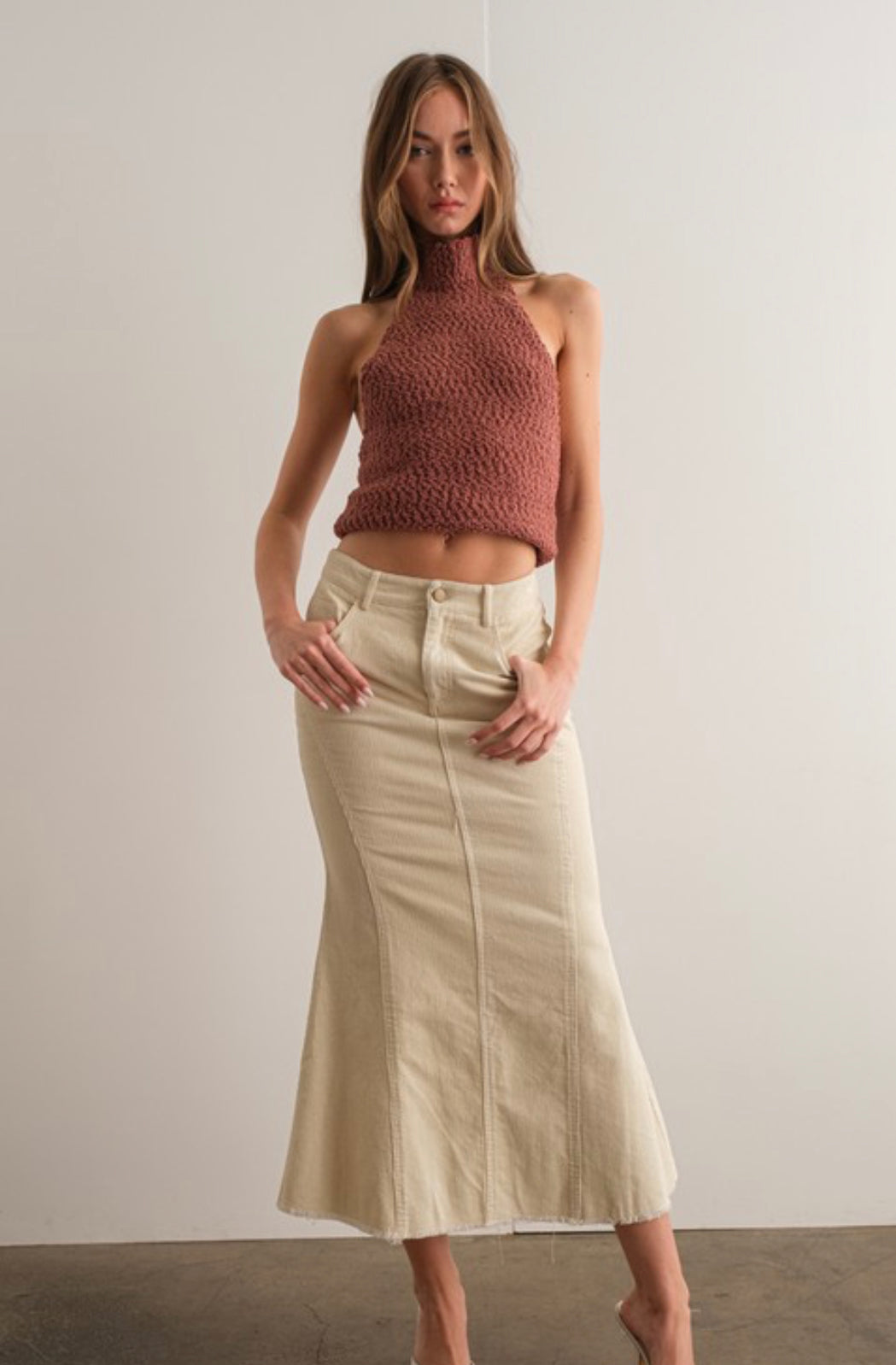 Nayeli chenille halter top