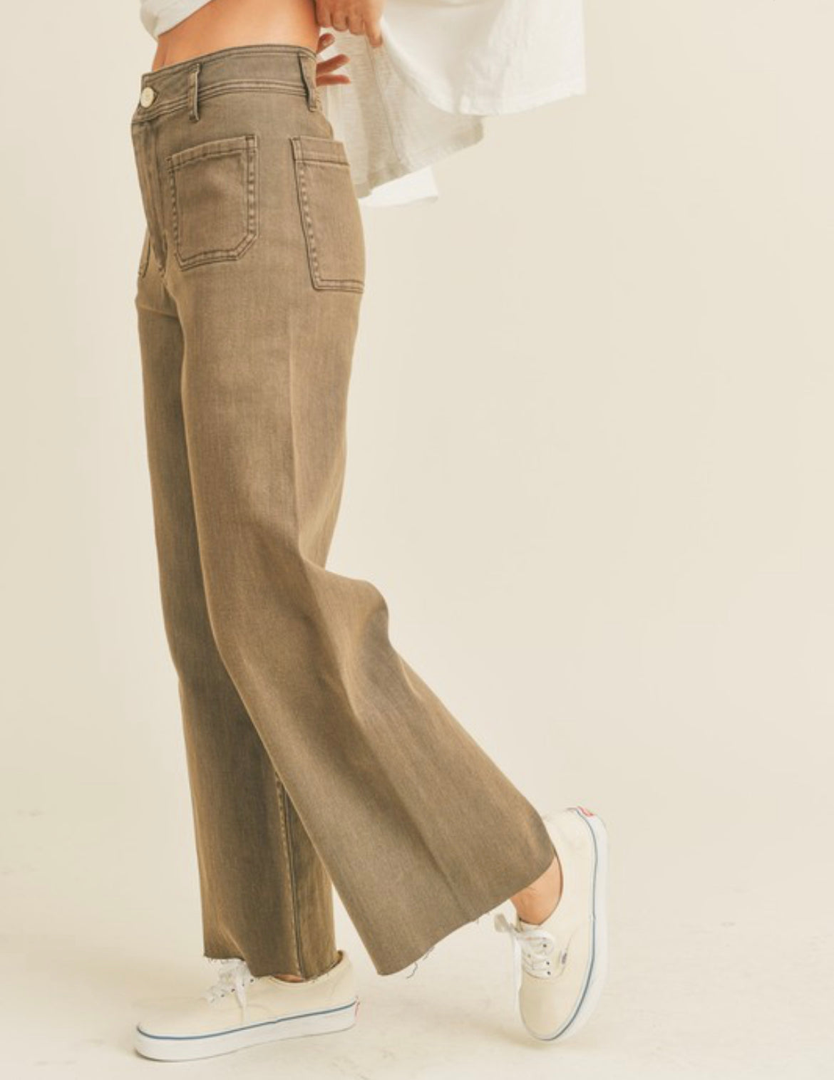 Wide leg marine pants