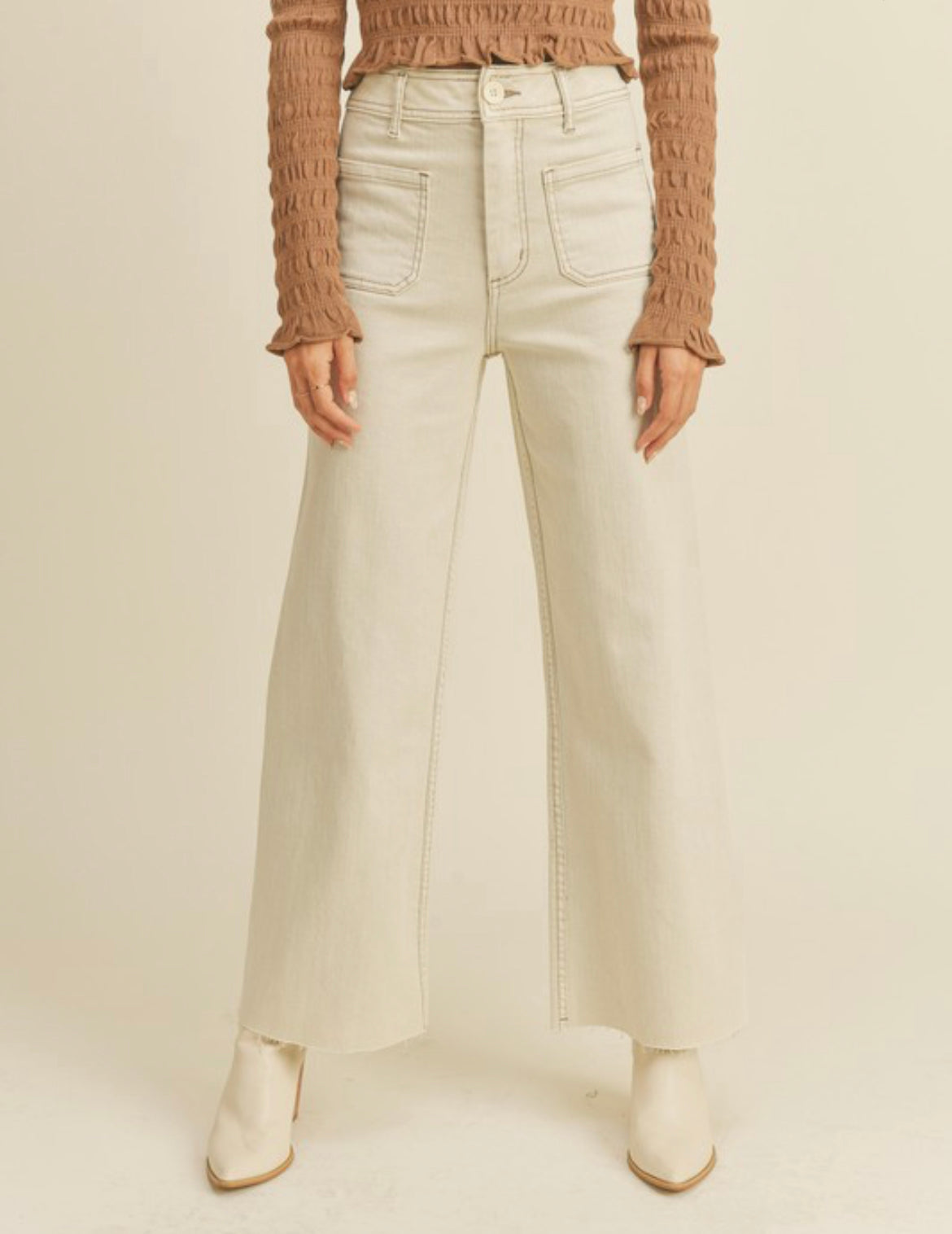 Wide leg marine pants