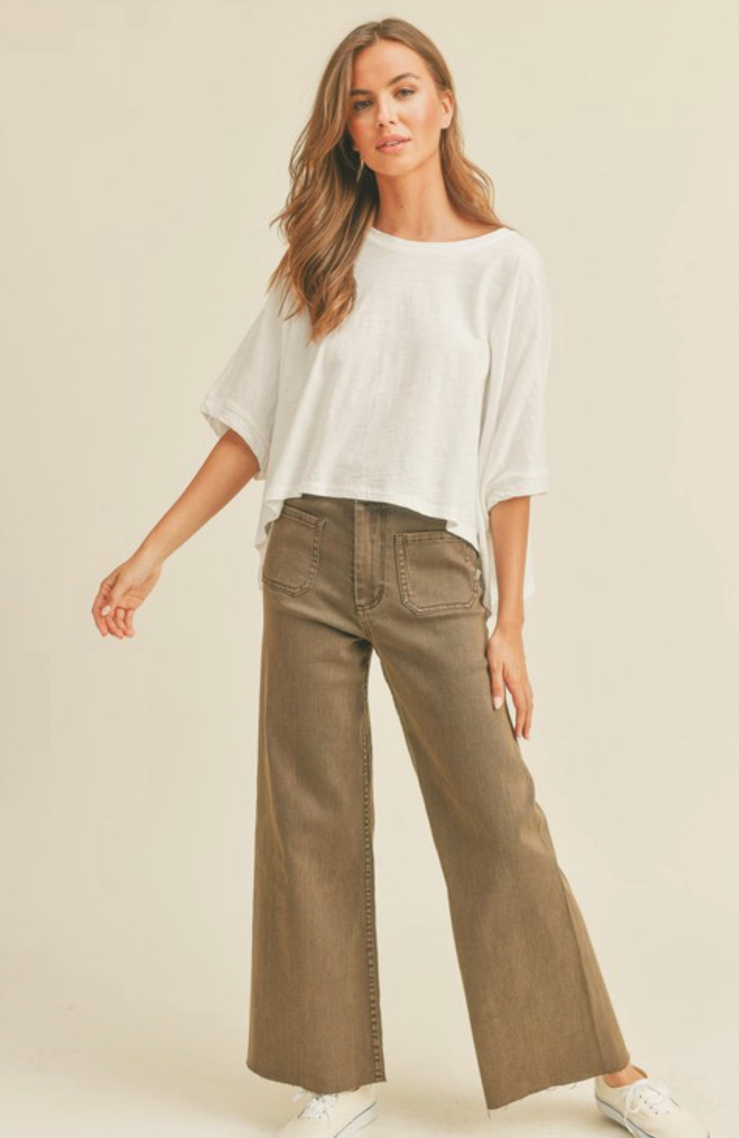 Wide leg marine pants