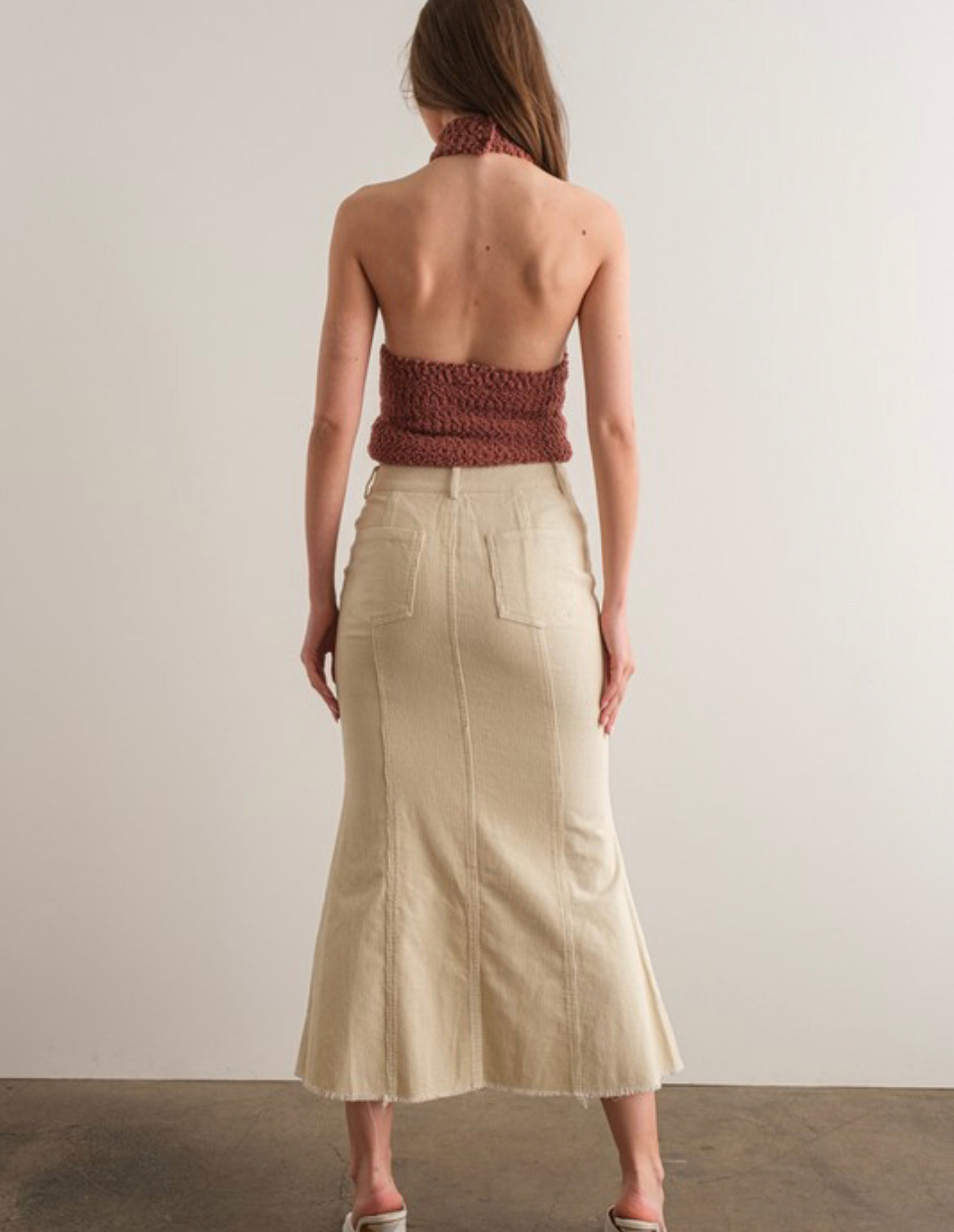 Nayeli chenille halter top