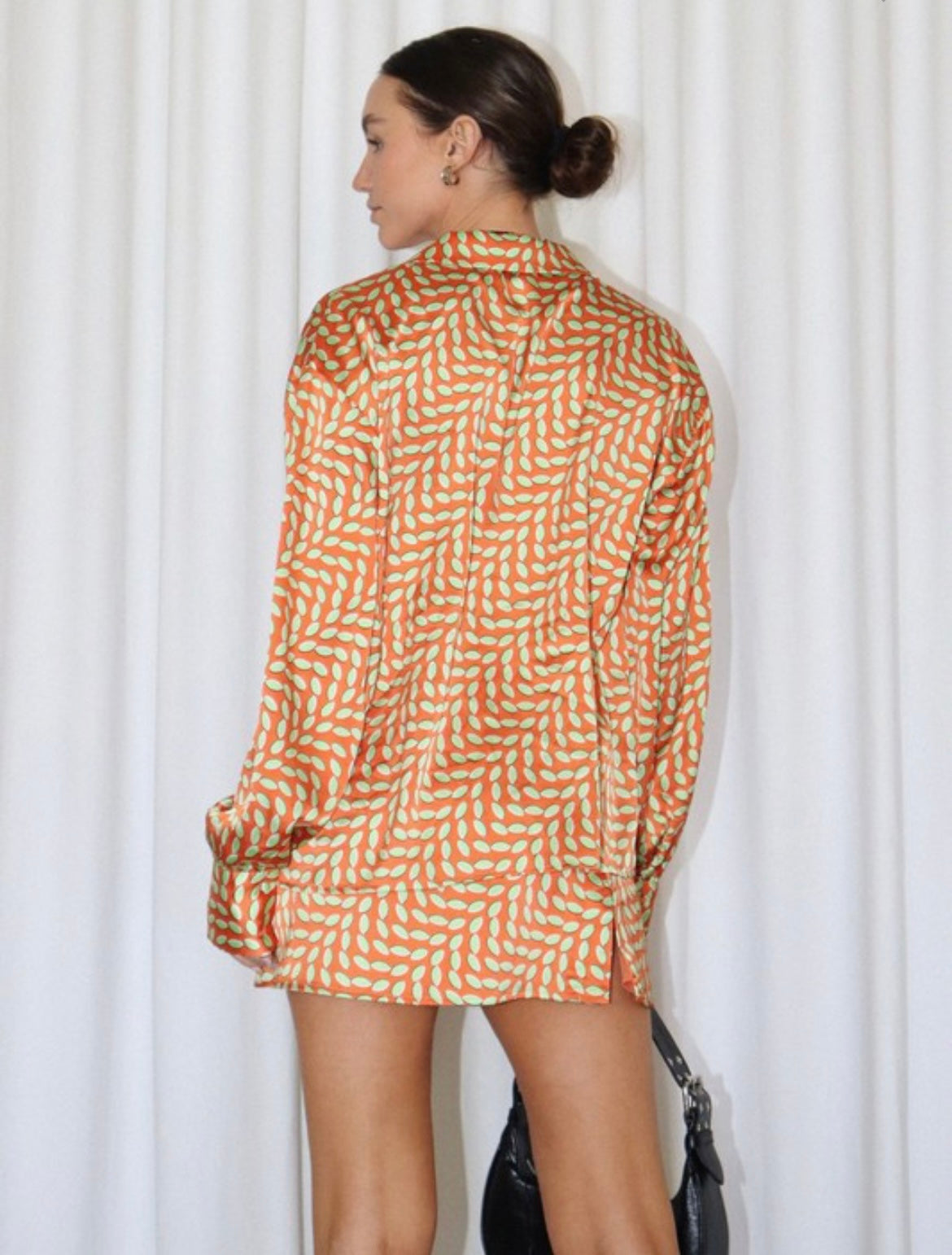 Printed satin skirt | set