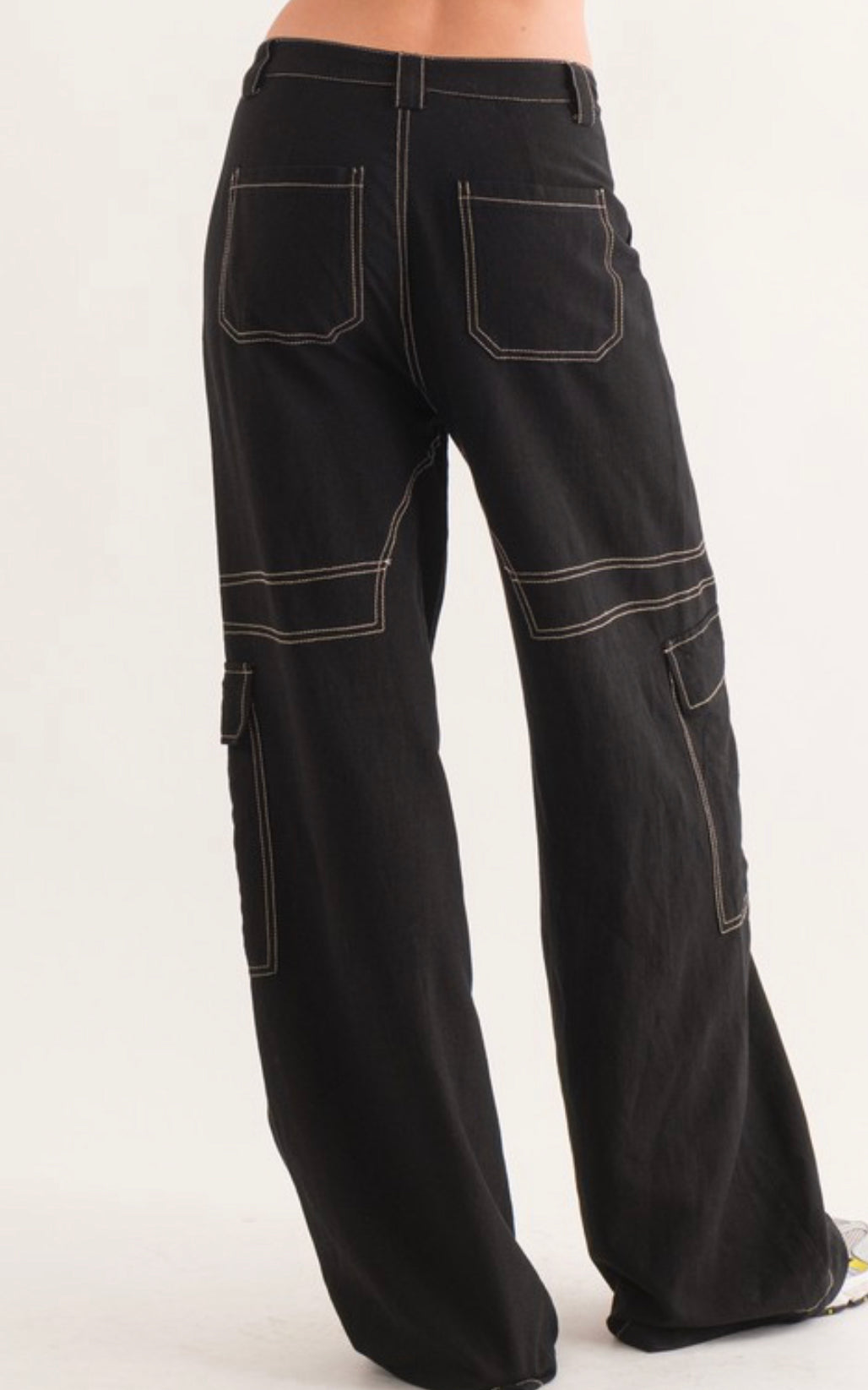 Carli contrast stitch cargo pants