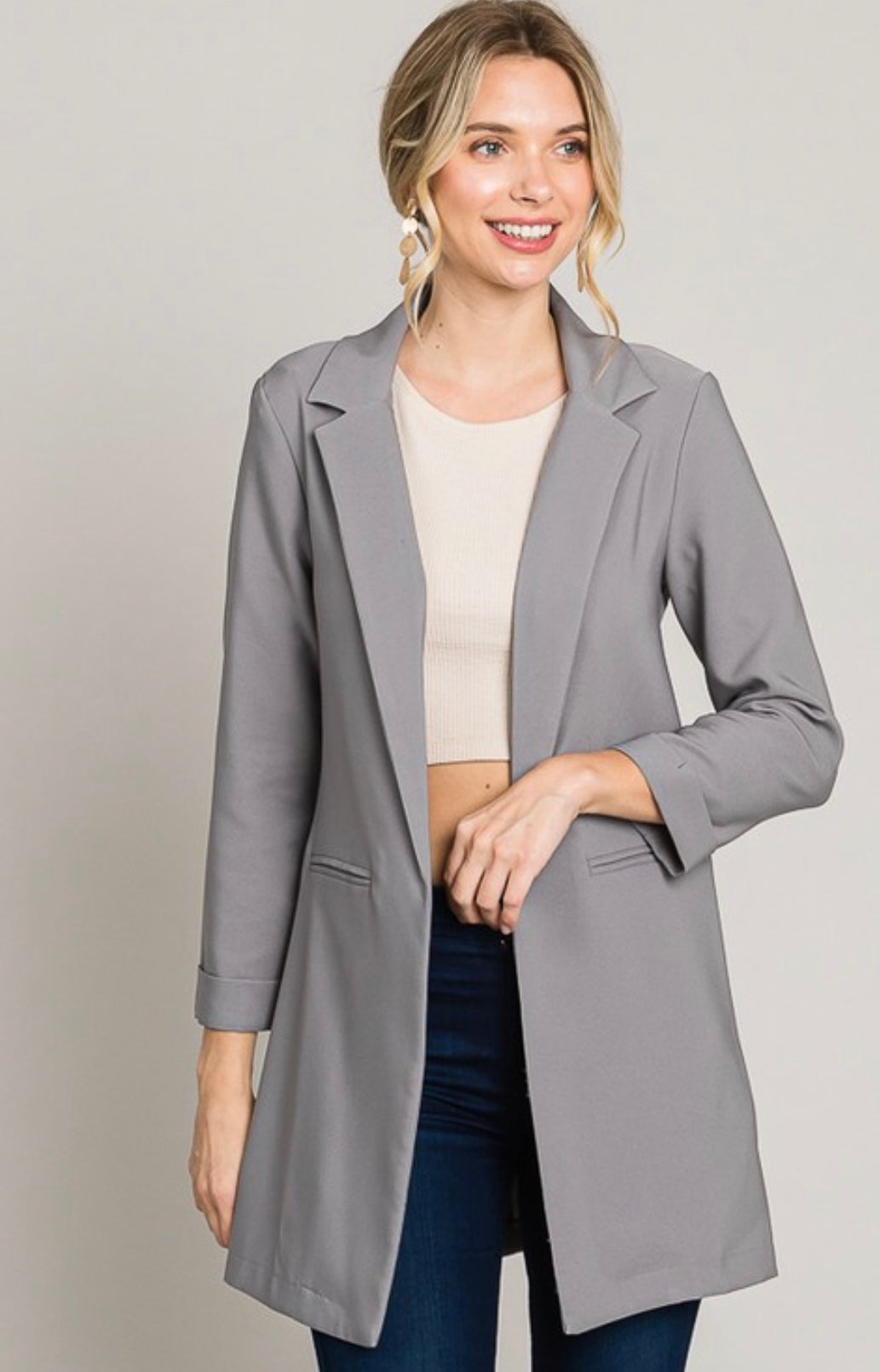 Classic long blazer