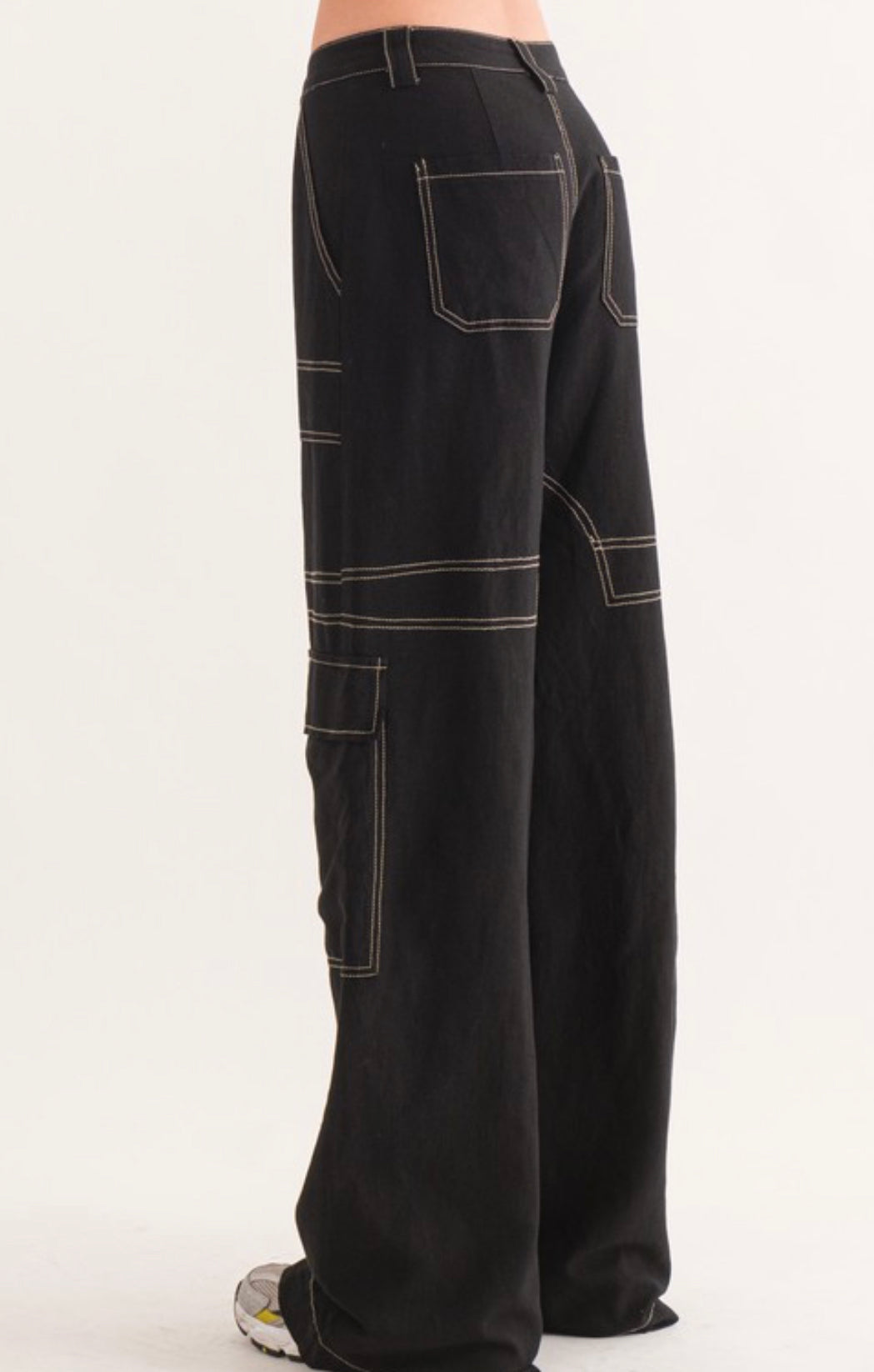Carli contrast stitch cargo pants