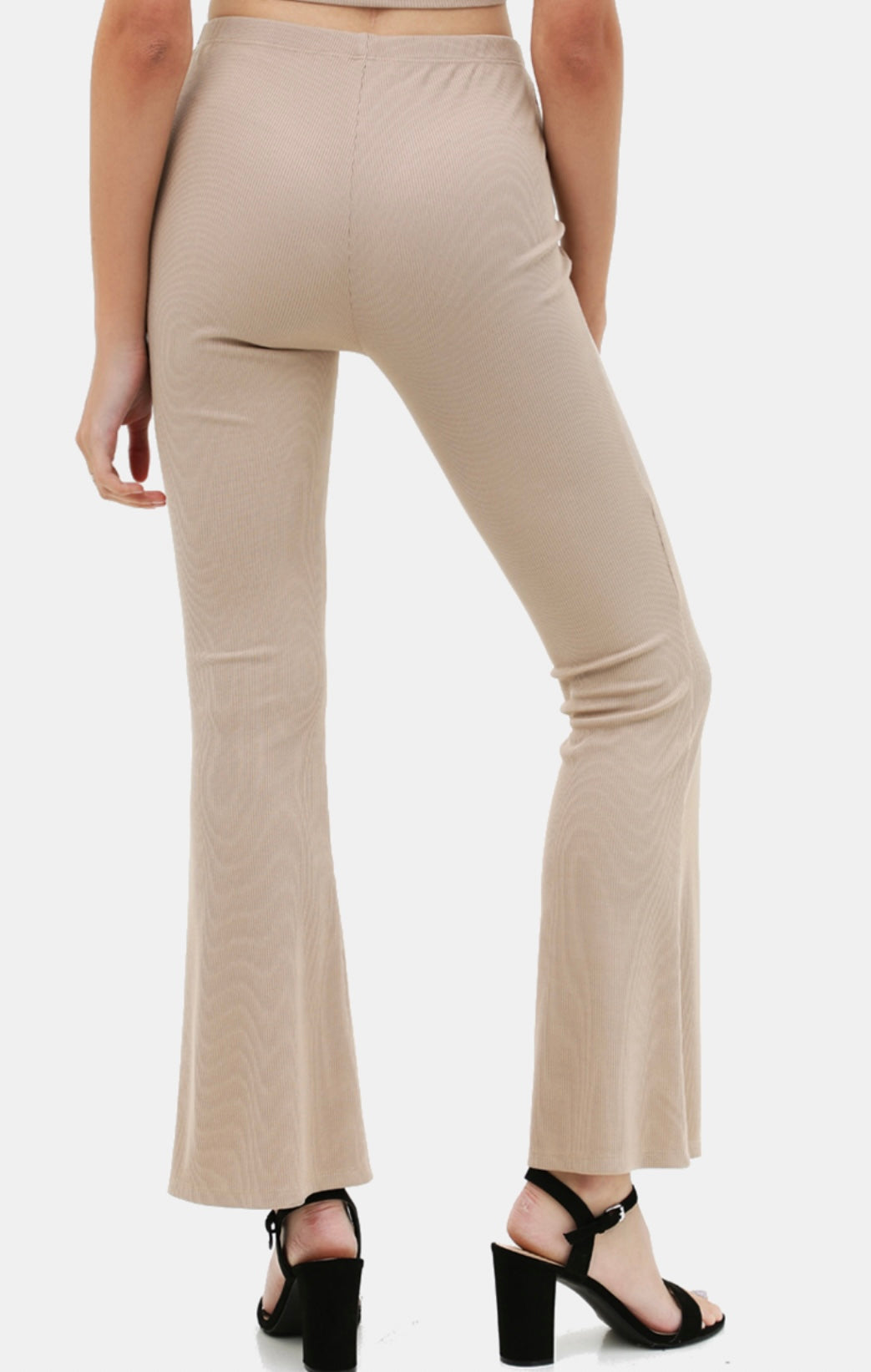 Ribbed yoga flare pants