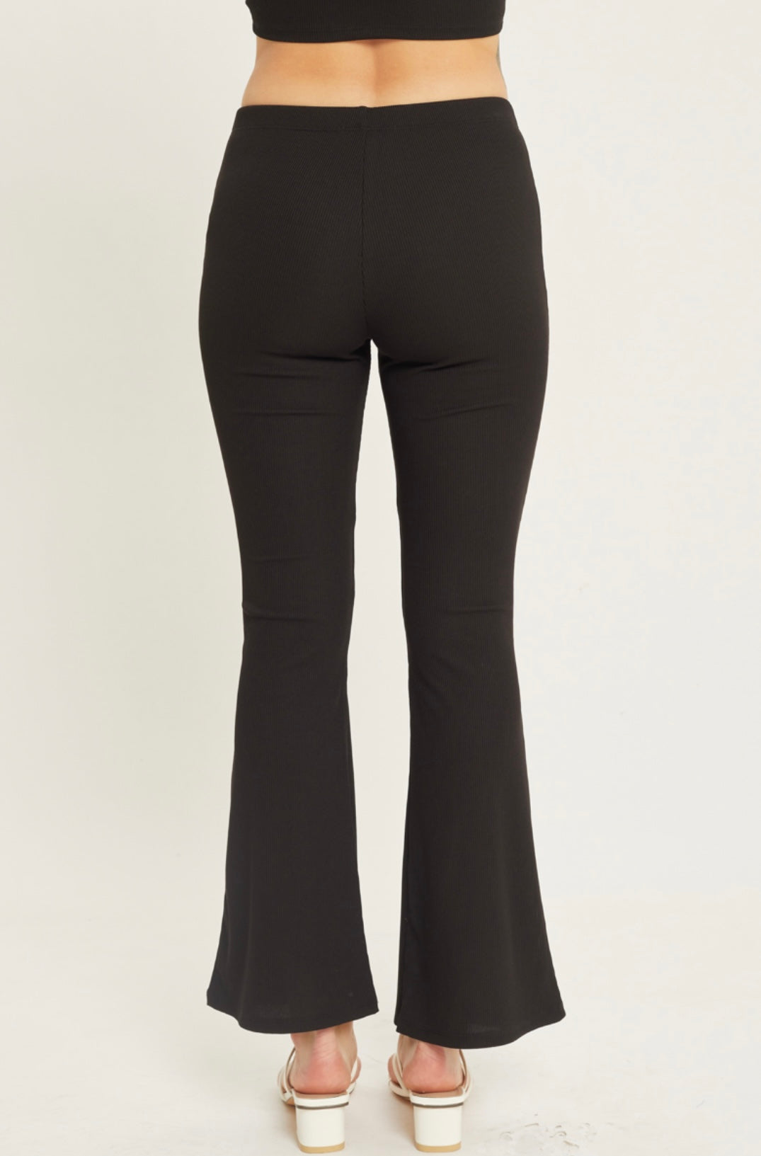 Ribbed yoga flare pants