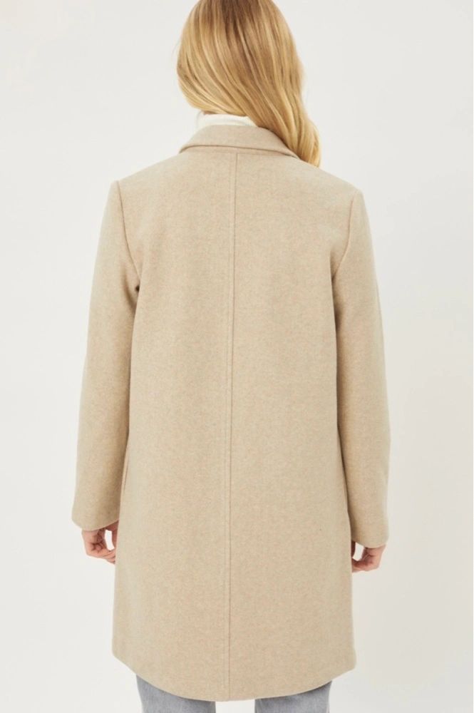 fleece long line coat