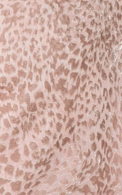 Leopard velvet burn-out cowl neck dress