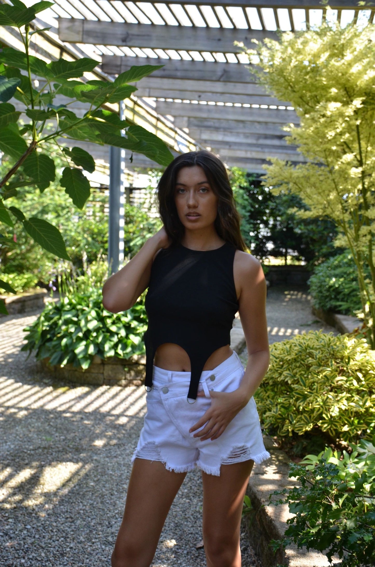 ribbed garter top
