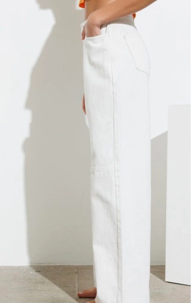Casper patched oversized denim pants