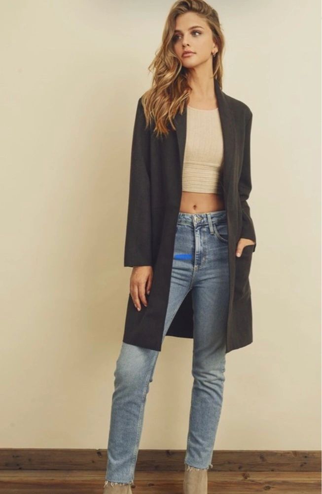 scuba open front coat