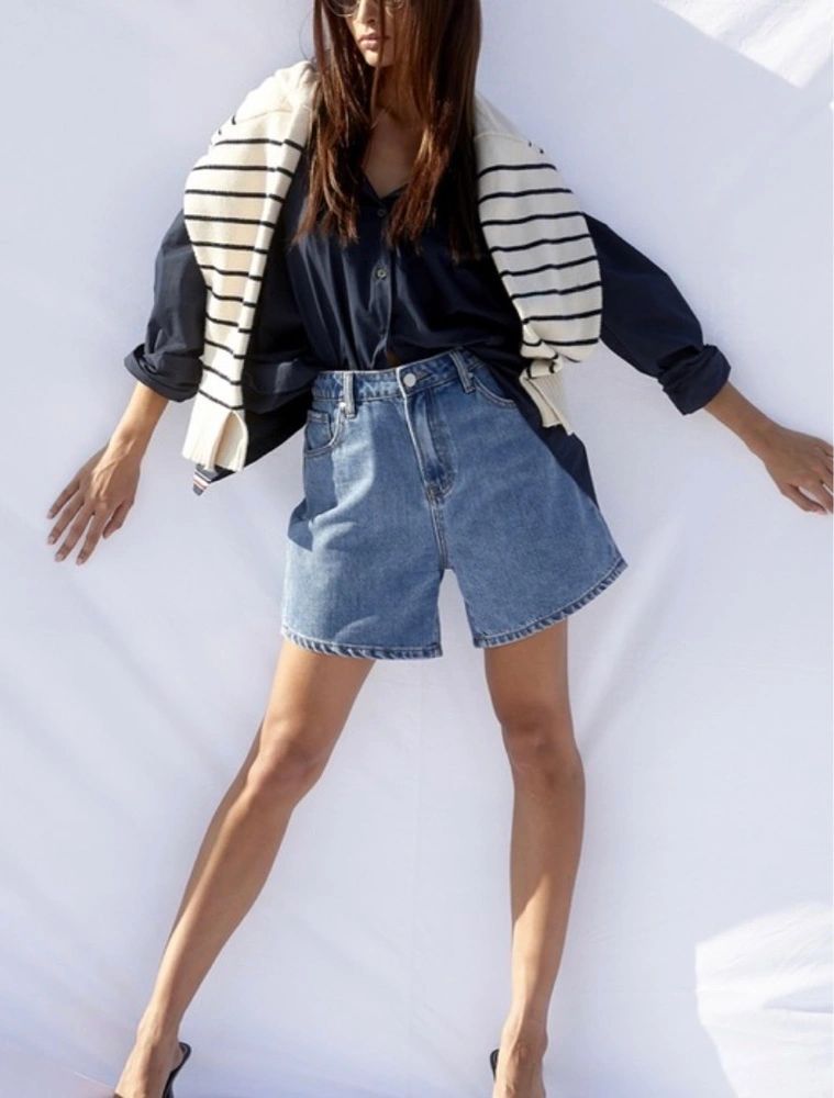 high rise mom shorts