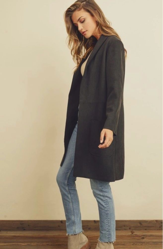 scuba open front coat