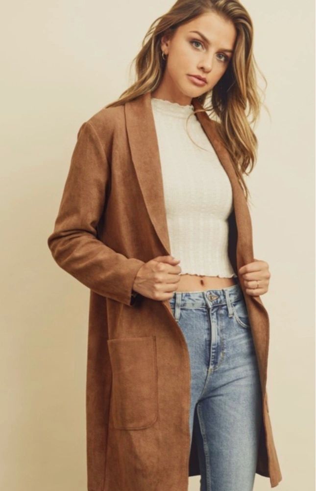 scuba open front coat