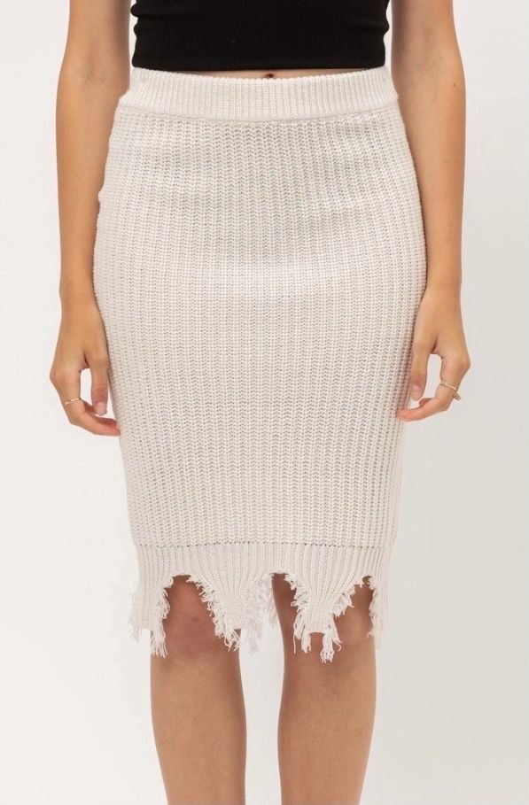 knitted midi skirt
