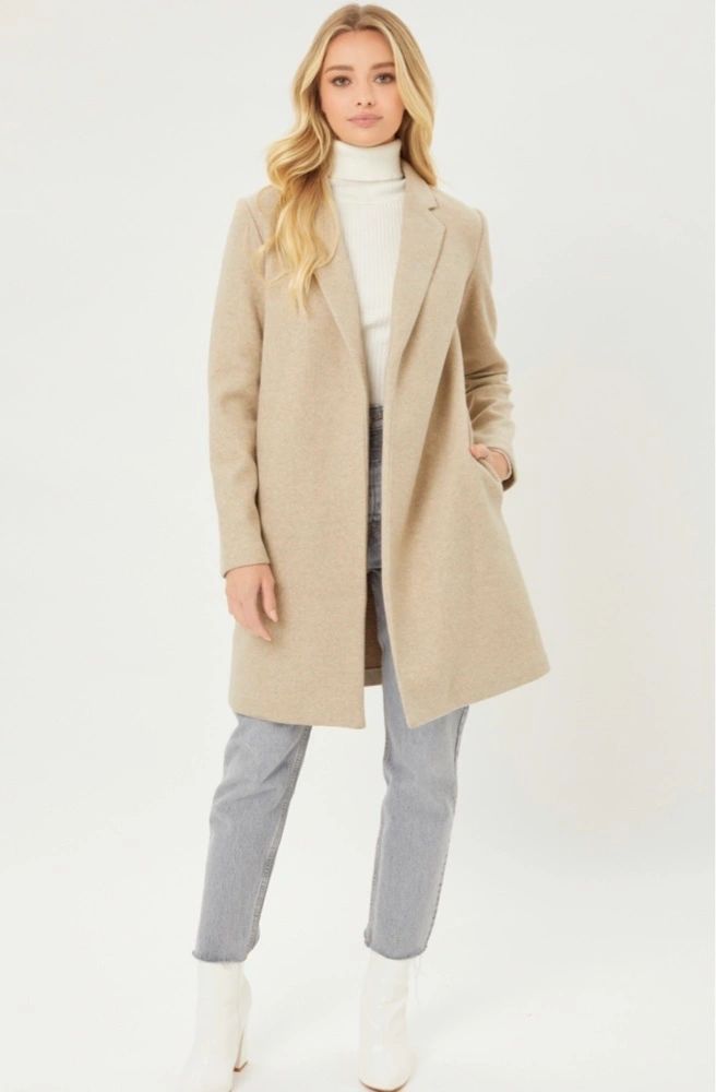 fleece long line coat