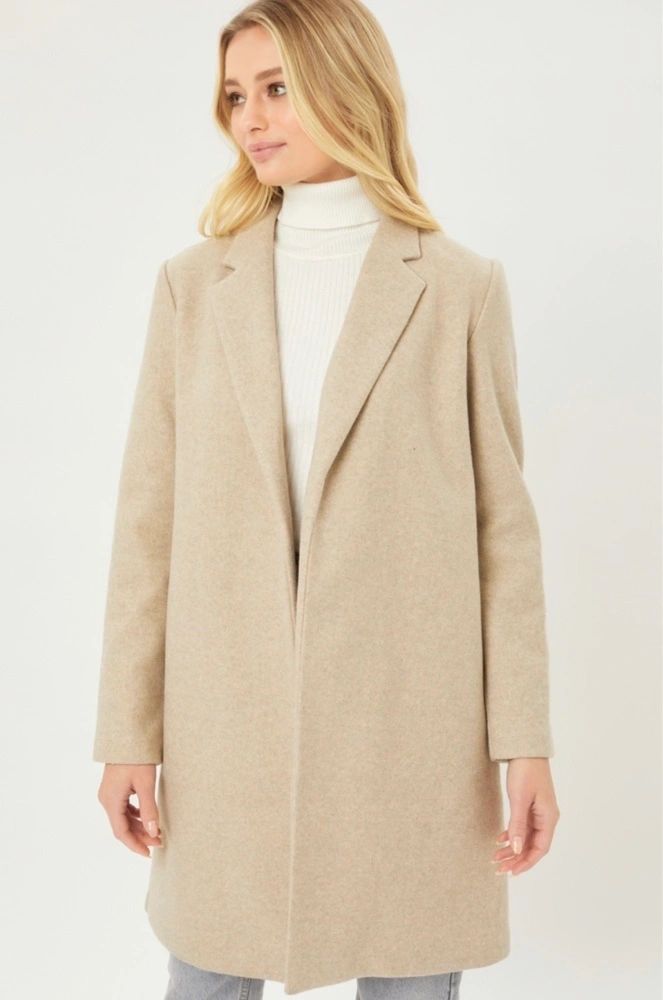 fleece long line coat