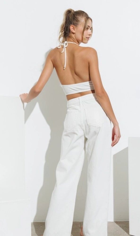 Casper patched oversized denim pants