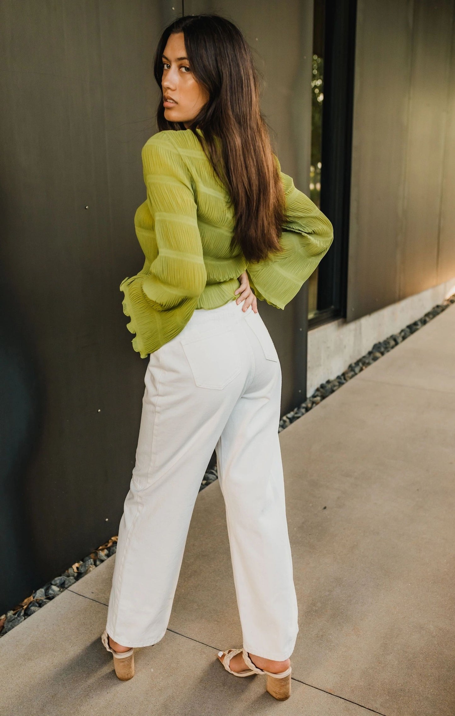 Casper patched oversized denim pants