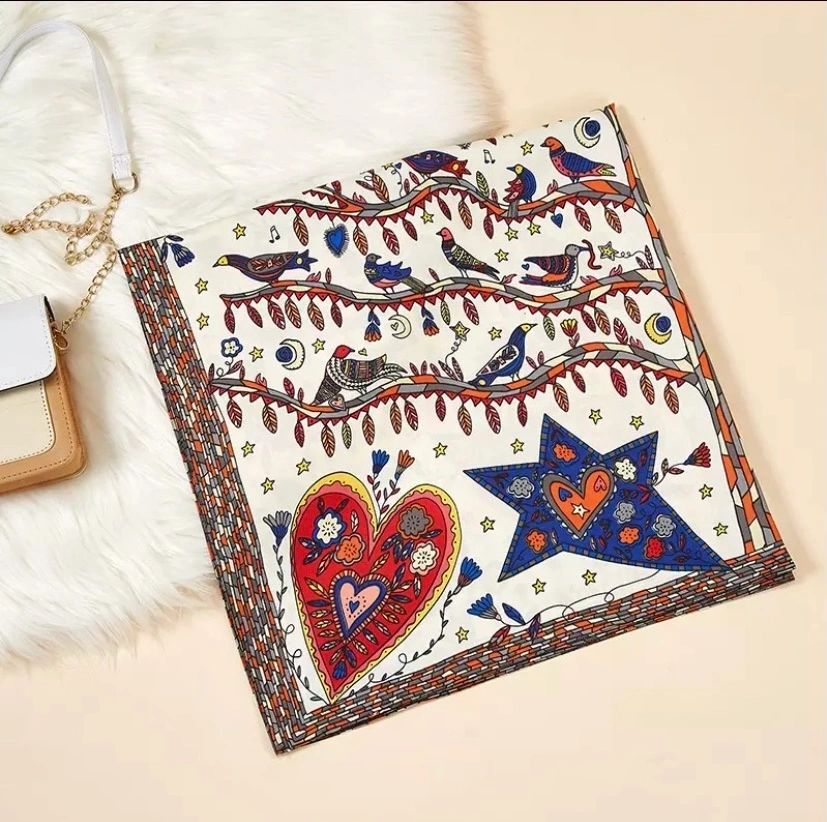 modern pop satin scarf