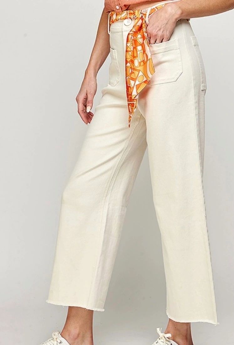 ivory marine ankle cut denim