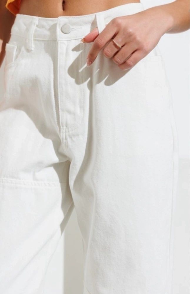 Casper patched oversized denim pants