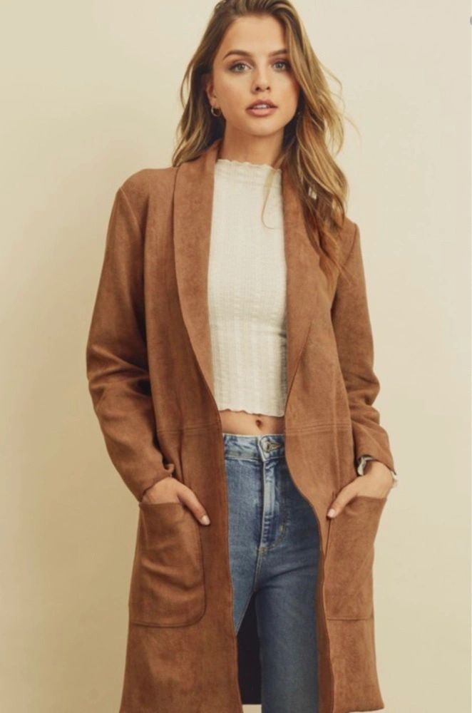 scuba open front coat